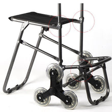 Load image into Gallery viewer, Foldable Shopping Trolley with Seat