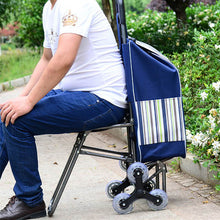 Load image into Gallery viewer, Foldable Shopping Trolley with Seat
