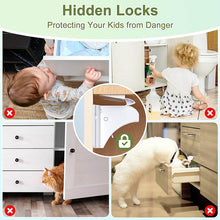 Load image into Gallery viewer, Magnetic Cabinet Locks (4 Locks + 1 Key)