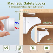 Load image into Gallery viewer, Magnetic Cabinet Locks (4 Locks + 1 Key)