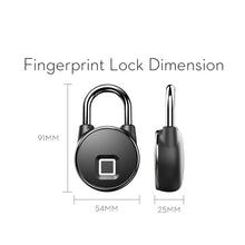 Load image into Gallery viewer, Smart Fingerprint Padlock - airlando