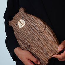Lade das Bild in den Galerie-Viewer, Handmade Little Bear Wood Dinner Plate - airlando