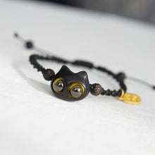 Charger l'image dans la galerie, Handmade Cute Wood Cat Bracelet - airlando