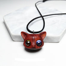 Lade das Bild in den Galerie-Viewer, Handmade Cute Wood Fox Pendant Necklace - airlando
