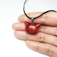 Lade das Bild in den Galerie-Viewer, Handmade Cute Wood Fox Pendant Necklace - airlando