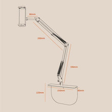 Lade das Bild in den Galerie-Viewer, Verstellbarer Telefonhalter aus Metall mit langem Arm 
