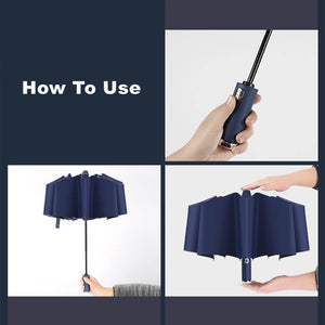 Automatic Folding LED Flashlight Umbrella - airlando