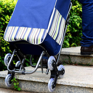 Chariot de courses pliable avec siège
