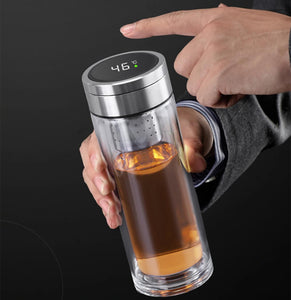 Magentische Tee-Ei-Glasflasche