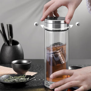 Magentische Tee-Ei-Glasflasche
