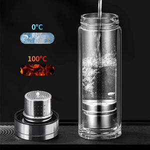 Magentische Tee-Ei-Glasflasche