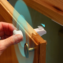 Charger l&#39;image dans la galerie, Serrures d&#39;armoire magnétiques (4 serrures + 1 clé)
