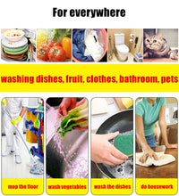 Load image into Gallery viewer, Silicone Dishwashing Scrubbing Gloves Long Cuff and Flannel Lining - airlando
