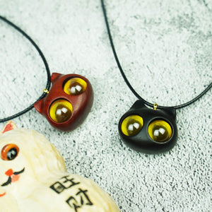 Handmade Wood Cat Necklace - airlando