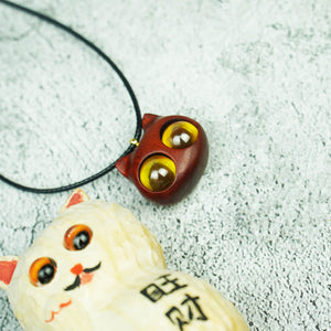 Handmade Wood Cat Necklace - airlando