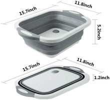 Load image into Gallery viewer, Collapsible Cutting Board Dish Tub - airlando
