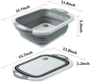 Collapsible Cutting Board Dish Tub - airlando