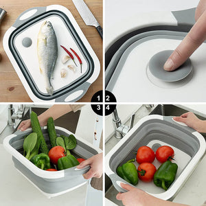 Collapsible Cutting Board Dish Tub - airlando