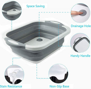 Collapsible Cutting Board Dish Tub - airlando