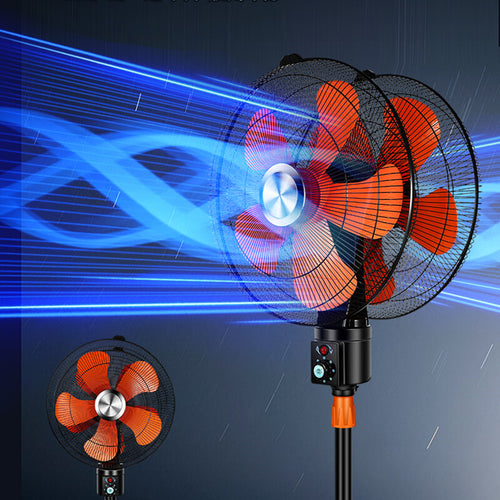 Double Heads Pedestal Stand Fan - airlando