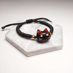 Handmade Wood Cat Bracelet - airlando