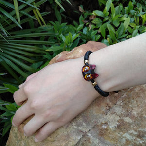 Handmade Wood Cat Bracelet - airlando