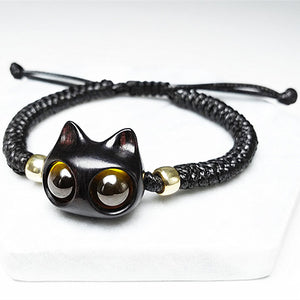 Handmade Wood Cat Bracelet - airlando