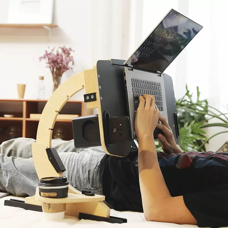 Wood Adjustable Folding Computer Desk - airlando