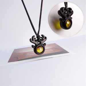 Wood Elk Pendant Necklace - airlando