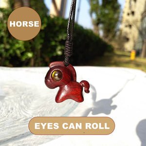 Wood Horse Pendant Necklace - airlando