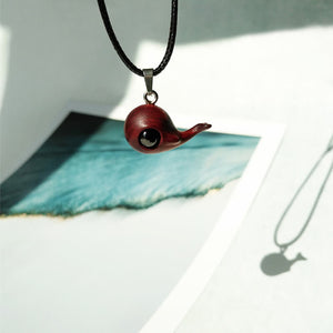 Wood Whale Pendant Necklace - airlando