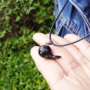 Wood Whale Pendant Necklace - airlando