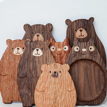 Load image into Gallery viewer, Handmade Little Bear Wood Dinner Plate - airlando
