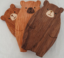 Load image into Gallery viewer, Handmade Little Bear Wood Dinner Plate - airlando
