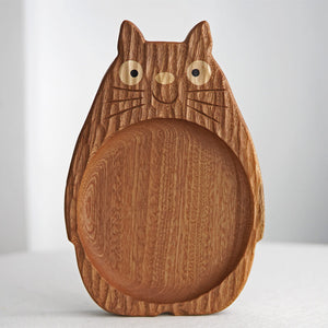 Handmade Little Bear Wood Dinner Plate - airlando