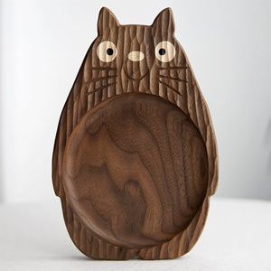 Handmade Little Bear Wood Dinner Plate - airlando