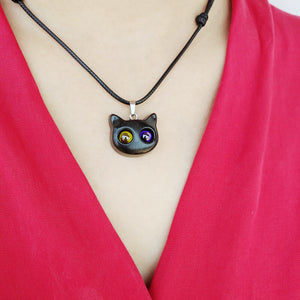 Handmade Wood Carving Cat Necklace - airlando