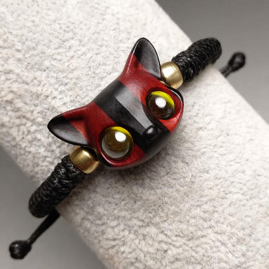 Handmade Cute Wood Fox Bracelet - airlando