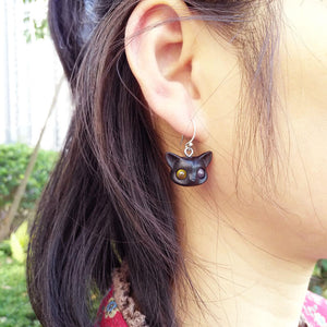 Handmade Wood Fox Silver Earrings - airlando