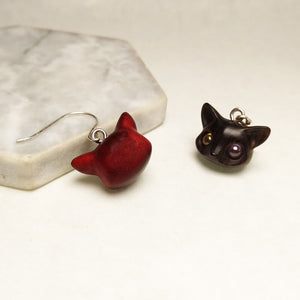 Handmade Wood Fox Silver Earrings - airlando