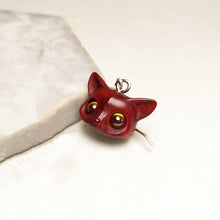Lade das Bild in den Galerie-Viewer, Handmade Wood Fox Silver Earrings - airlando
