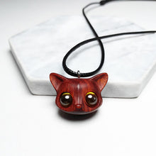 Lade das Bild in den Galerie-Viewer, Handmade Cute Wood Fox Pendant Necklace - airlando
