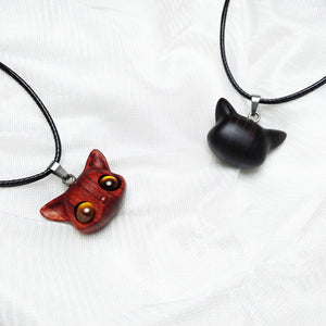 Handmade Cute Wood Fox Pendant Necklace - airlando